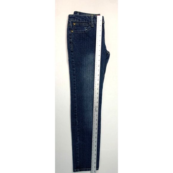 Miss Jeans Girls Size 14 Bling Flip Back Pockets Straight Leg Jeans - Picture 4 of 6